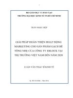 Giải pháp hoàn thiện hoạt động marketing cho sản phẩm gạch bê tông nhẹ của công ty eblock tại thị trường việt nam đến năm 2020 