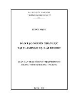 Đào tạo nguồn nhân lực tại flamingo đại lải resort 