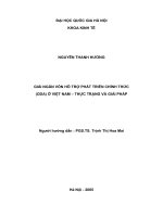 Giải ngân vốn hỗ trợ phát triển chính thức (ODA) ở việt nam   thực trạng và giải pháp 