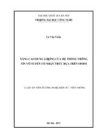 Nâng cao dung lượng của hệ thống thông tin vô tuyến có nhận thức dựa trên OFDM 