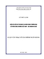 Quản trị rủi ro tín dụng tại ngân hàng TMCP công thương việt nam   chi nhánh hà nội    