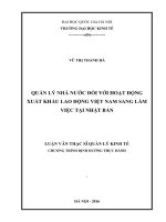 Quản lý nhà nước đối với hoạt động xuất khẩu lao động việt nam sang làm việc tại nhật bản   