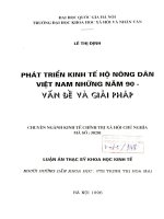 Phát triển kinh tế hộ nông dân việt nam những năm 90 vấn đề và giải pháp   chính trị xã hội chủ nghĩa  