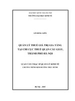 Quản lý thuế giá trị gia tăng tại chi cục thuế quận cầu giấy, thành phố hà nội  và qunả lý 