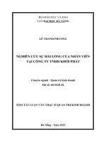 Nghiên cứu sự hài lòng của nhân viên tại công ty TNHH Khởi Phát