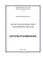 Nợ xấu tại ngân hàng TMCP ngoại thương việt nam   tài chính ngân hàng   