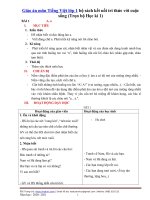 Giáo án tiếng việt lớp 1 HK1 sách kết nối tri thức với cuộc sống 