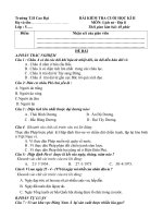 ĐỀ CUỐI KÌ MÔN LỊCH SỬ -ĐỊA LÍ