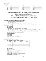 Giáo án khoa học tự nhiên 9 phân môn hóa học năm học 20202021