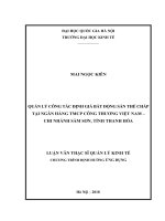 Quản lý công tác định giá bất động sản thế chấp tại ngân hàng thương mại cổ phần công thương việt nam   chi nhánh sầm sơn, tỉnh thanh hóa 
