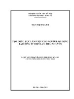 Tạo động lực làm việc cho người lao động tại công ty điện lực thái nguyên   001 