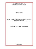 Quản lý đào tạo tại trường đại học điện lực theo tiếp cận CDIO 