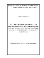 Phát triển hoạt động cho vay sản xuất kinh doanh đối với cá nhân và doanh nghiệp siêu nhỏ tại ngân hàng thương mại cổ phần đầu tư và phát triển việt nam chi nhánh nam đồng nai 