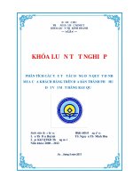Phân tích các yếu tố tác động đến quyết định mua của khách hàng trên địa bàn thành phố Huế đối với mặt hàng rau quả