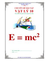 CHUYÊN đề bài tập trắc nghiệm  vật lý 10 theo định hướng phát triển năng lực học sinh có đáp án (đầy đủ các dạng) 