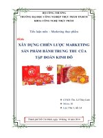 Chiến lược marketing sản phẩm bánh trung thu của công ty Kinh Đô