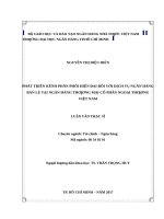 Phát triển kênh phân phối hiện đại đối với dịch vụ ngân hàng bán lẻ tại ngân hàng thương mại cổ phần ngoại thương việt nam 