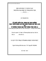 Tổ chức kiểm tra đánh giá theo hướng phát triển năng lực học sinh trong dạy học lịch sử ở trường THPT sơn la 