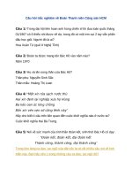 Câu hỏi trắc nghiệm về đoàn thanh niên cộng sản HCM