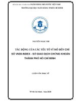 Tác động của các yếu tố vĩ mô đến chỉ số VN30   INDEX   sở giao dịch chứng khoán thành phố hồ chí minh 