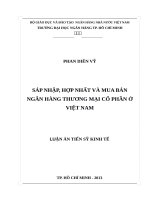 Sáp nhập, hợp nhất và mua bán ngân hàng thương mại cổ phần ở việt nam 