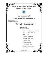 Lợi thế cạnh tranh Lợi thế cạnh tranh nhằm giúp các bạn nắm được tình huốn