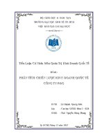 Phân tích chiến lược kinh doanh quốc tế của P  G