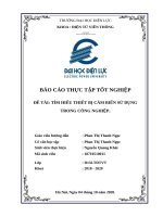 Báo cáo thực tập TÌM HIỂU THIẾT BỊ CẢM BIẾN SỬ DỤNG TRONG CÔNG NGHIỆP