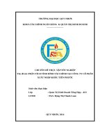 Phân tích tình hình tài chính tại công ty cổ phần xuất nhập khẩu Tiến Phước