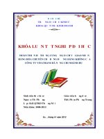 Hoàn thiện hệ thống cung ứng dịch vụ giao nhận hàng hóa chuyên chở bằng đường hàng không của công ty Vinatrans Đà Nẵng chi nhánh Huế