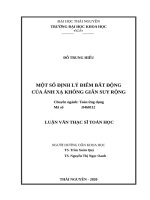 Một số định lý điểm bất động của ánh xạ không giãn suy rộng 