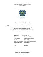 Một số giải pháp nhằm nâng cao hiệu quả hoạt động quản trị bán hàng tại Công ty Cổ phần Vật liệu xây dựng DIC