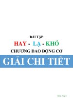 Bài tập hay và khó hay xuất hiện trong đề thi các trường chuyên giải chi tiết chương 1 