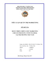 Hoàn thiện chiến lược marketing cho sản phẩm sữa tươi vinamilk tại thị trường Việt Nam
