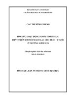 Tổ chức hoạt động ngoài trời nhằm phát triển lời nói mạch lạc cho trẻ 5   6 tuổi ở trường mầm non tt 
