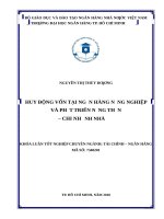 Huy động vốn tại ngân hàng nông nghiệp và phát triển nông thôn   chi nhánh nhà bè 