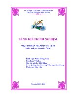 Skkn một số biện pháp dạy từ vựng môn tiếng anh lớp 4 