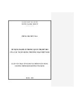 ÁP DỤNG BASEL II TRONG QUẢN TRỊ rủi RO của các NGÂN HÀNG THƯƠNG mại VIỆT NAM 