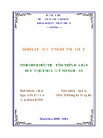 Tình hình tiêu thụ tôm trên địa bàn huyện Quỳnh Lưu tỉnh Nghệ An