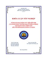 Đánh giá hoạt động xúc tiến hỗn hợp của Ngân hàng TMCP An Bình chi nhánh Thừa Thiên Huế đối với nhóm khách hàng cá nhân