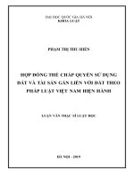 HỢP ĐỒNG THẾ CHẤP QUYỀN sử DỤNG đất và tài sản gắn LIỀN với đất THEO PHÁP LUẬT VIỆT NAM HIỆN HÀNH 