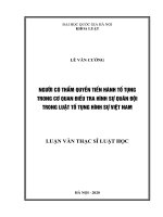 Người có thẩm tiến hành tố tụng trong cơ quan điều tra hình sự quân đội trong luật tố tụng hình sự việt nam 