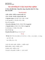 Xác suất thống kê và QHTN