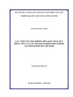 Các nhân tố ảnh hưởng đến khả năng huy động vốn của các doanh nghiệp khởi nghiệp tại thành phố hồ chí minh 