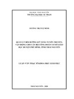 Quản lý bồi dưỡng kỹ năng tuyên truyền, vận động cho cán bộ công đoàn cơ sở giáo dục huyện phú bình, tỉnh thái nguyên (luận văn thạc sĩ) 