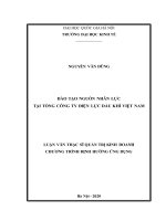 Đào tạo nguồn nhân lực tại tổng công ty điện lực dầu khí việt nam 