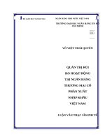 Quản trị rủi ro hoạt động tại ngân hàng thương mại cổ phần xuất nhập khẩu việt nam 