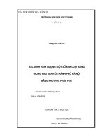 (Luận văn thạc sĩ) Xác định hàm lượng một số kim loại nặng trong rau xanh ở Thành phố Hà Nội bằng phương pháp PIXE