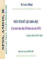 Hướng dẫn AMOS Các bước thực hiện mô hình cấu trúc tuyến tính SEM