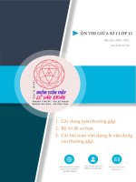 TÀI LIỆU ôn THI GIỮA kì 1 lớp 12 năm 2020 2021 